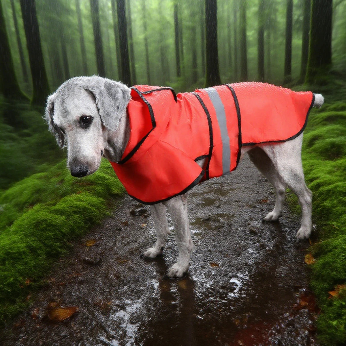 Colorful Rainy Season Hooded Waterproof Dog Clothes