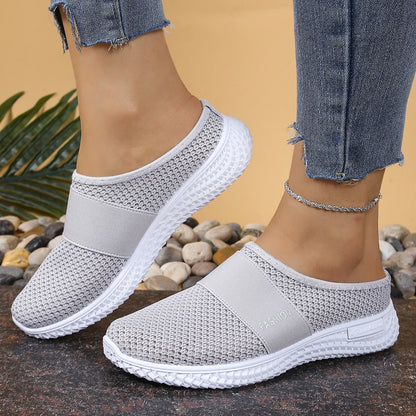 Women's Comfortable Breathable Solid Mules Slippers
