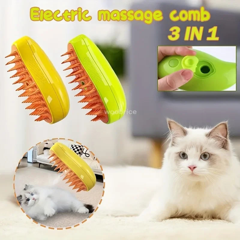 Comfortable Pet Electric Steam Massage Hair Scrub Brush