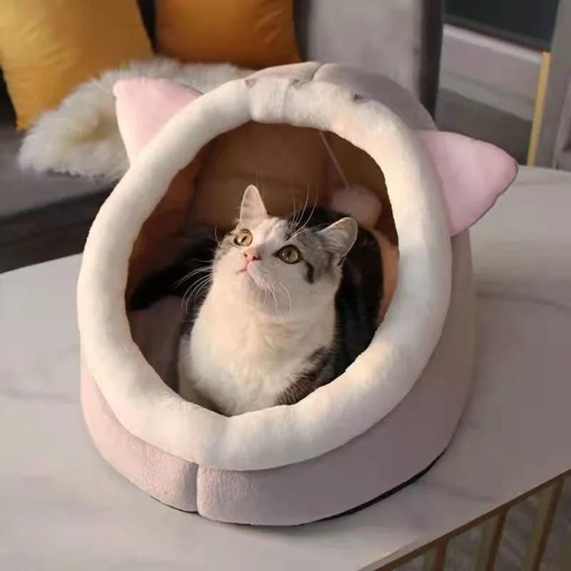 Comfortable Warm Detachable Cozy Cave Dog Bed