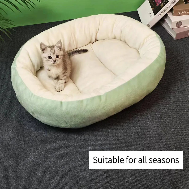 Comfortable Warm Oval shaped Pet Cushion Bed