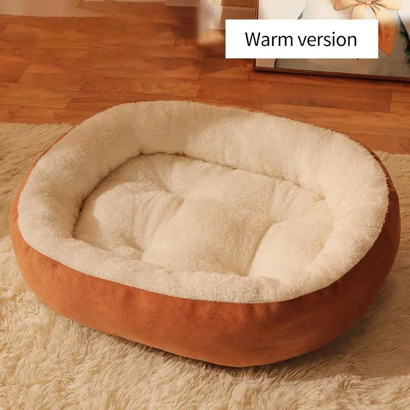 Comfortable Warm Oval shaped Pet Cushion Bed