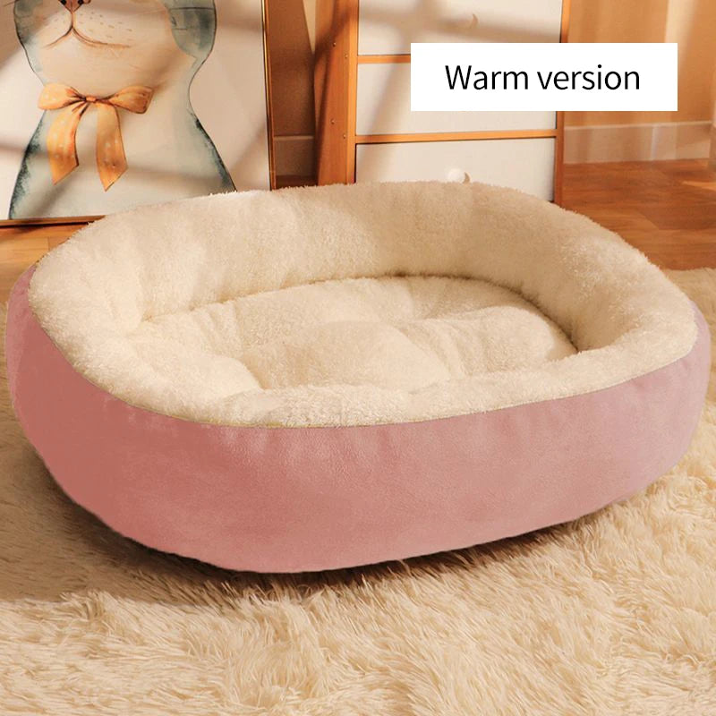 Comfortable Warm Oval shaped Pet Cushion Bed