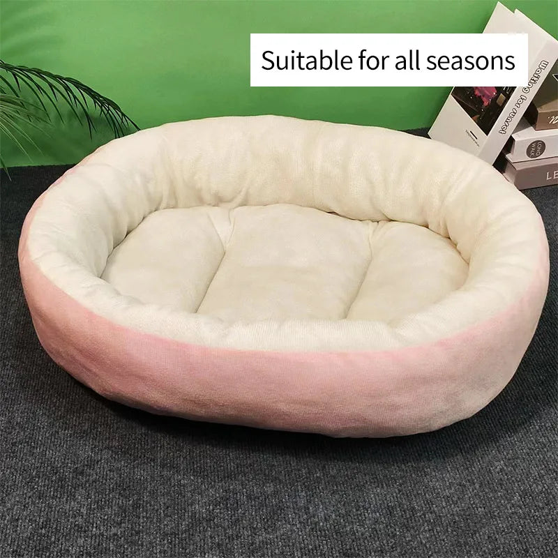 Comfortable Warm Oval shaped Pet Cushion Bed