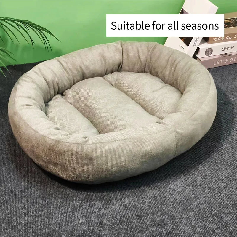 Comfortable Warm Oval shaped Pet Cushion Bed