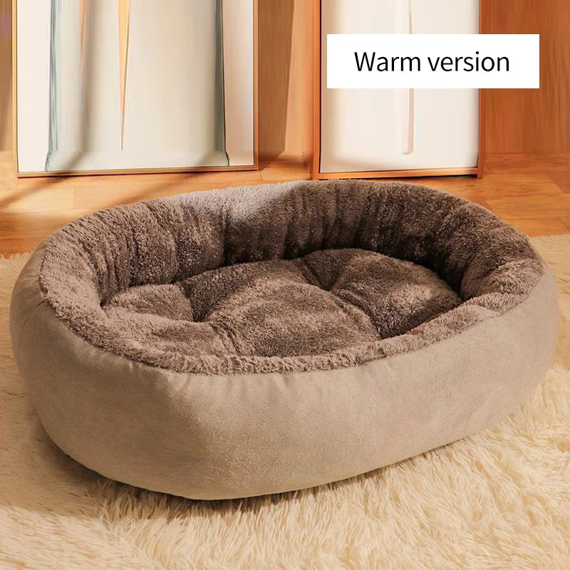 Comfortable Warm Oval shaped Pet Cushion Bed