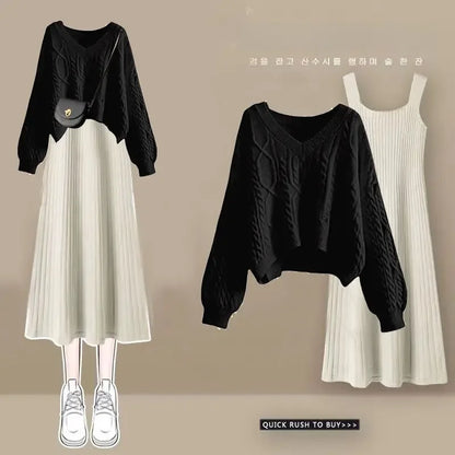 Cozy Knitted Suit Autumn Winter Warmth