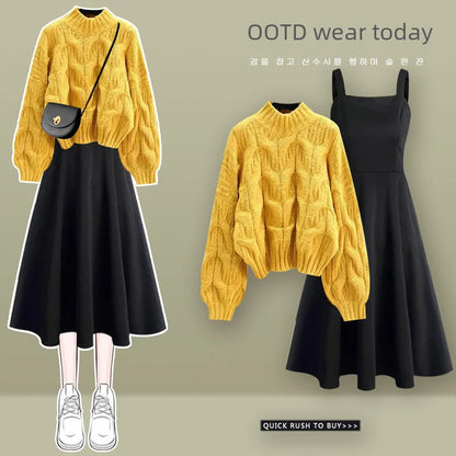 Cozy Knitted Suit Autumn Winter Warmth