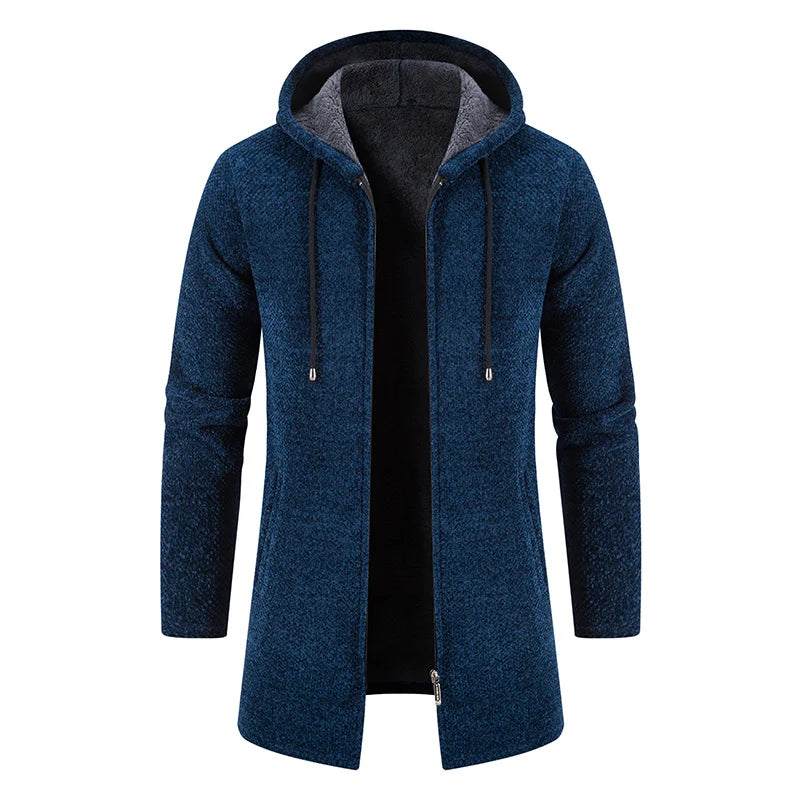 Cozy Hooded Knitwear Jacket for Men

