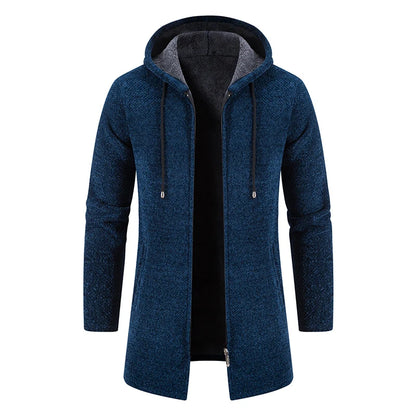 Cozy Hooded Knitwear Jacket for Men
