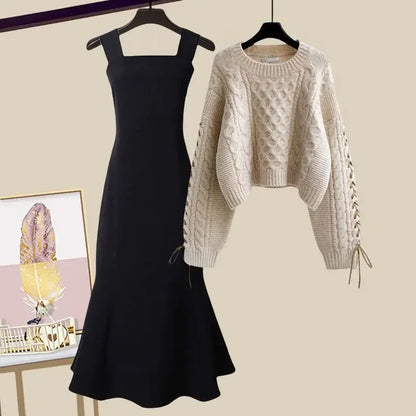 Cozy Knitted Suit Autumn Winter Warmth