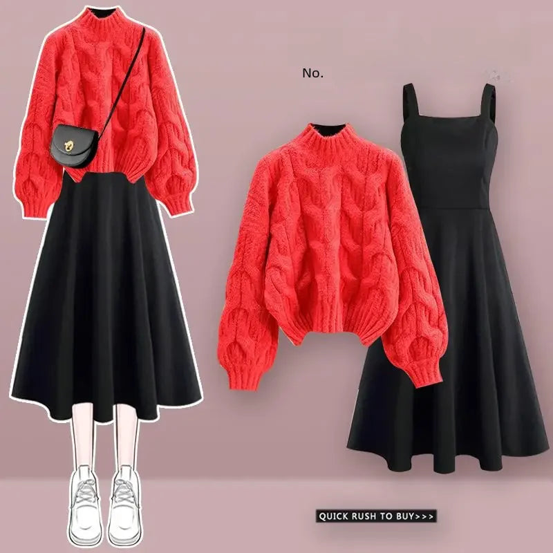 Cozy Knitted Suit Autumn Winter Warmth