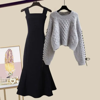 Cozy Knitted Suit Autumn Winter Warmth