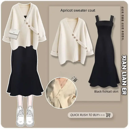 Cozy Knitted Suit Autumn Winter Warmth