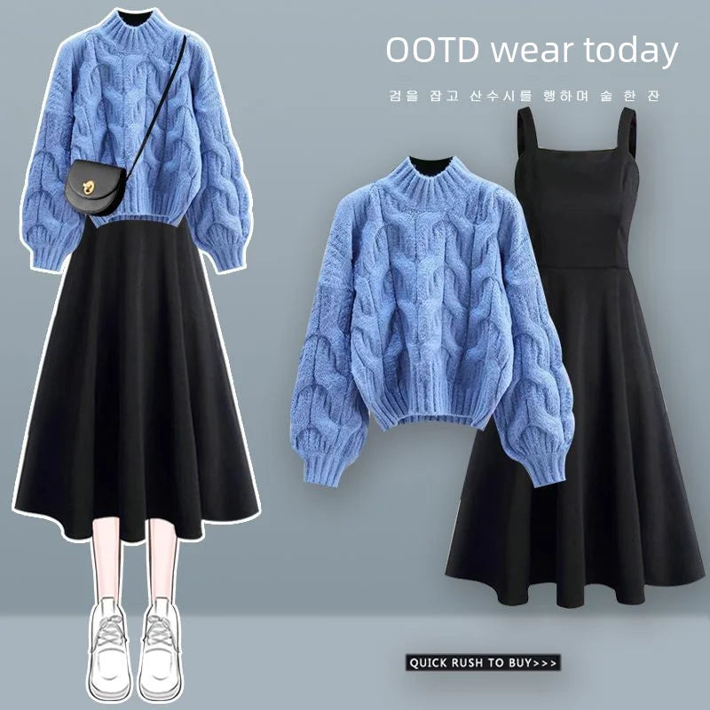 Cozy Knitted Suit Autumn Winter Warmth