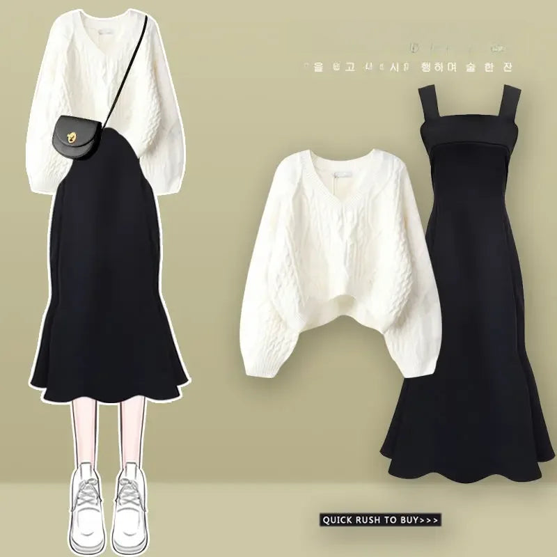 Cozy Knitted Suit Autumn Winter Warmth