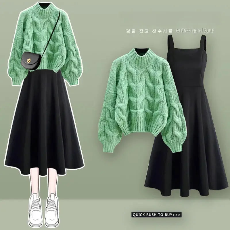 Cozy Knitted Suit Autumn Winter Warmth