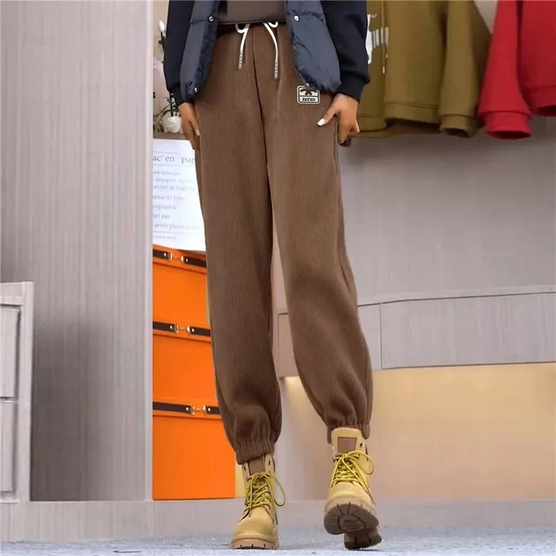 Cozy Plus Size Lamb Fleece Winter Pants