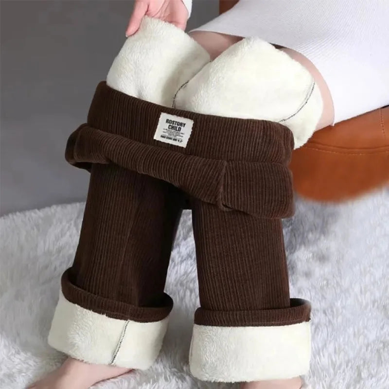 Cozy Plus Size Lamb Fleece Winter Pants