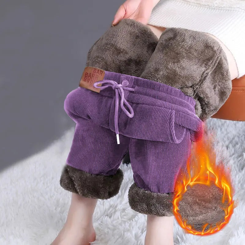 Cozy Plus Size Lamb Fleece Winter Pants