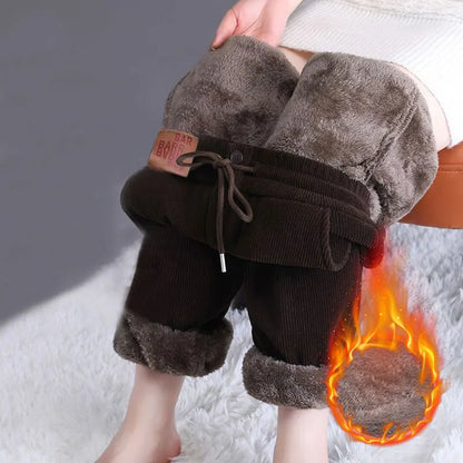 Cozy Plus Size Lamb Fleece Winter Pants