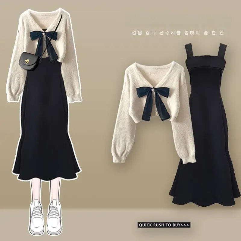 Cozy Knitted Suit Autumn Winter Warmth