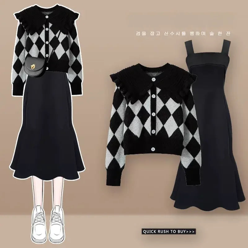 Cozy Knitted Suit Autumn Winter Warmth