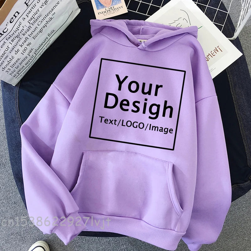 Custom Print Hoodies- Text, Logo & Pics
