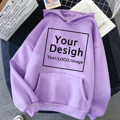 Custom Print Hoodies- Text, Logo & Pics
