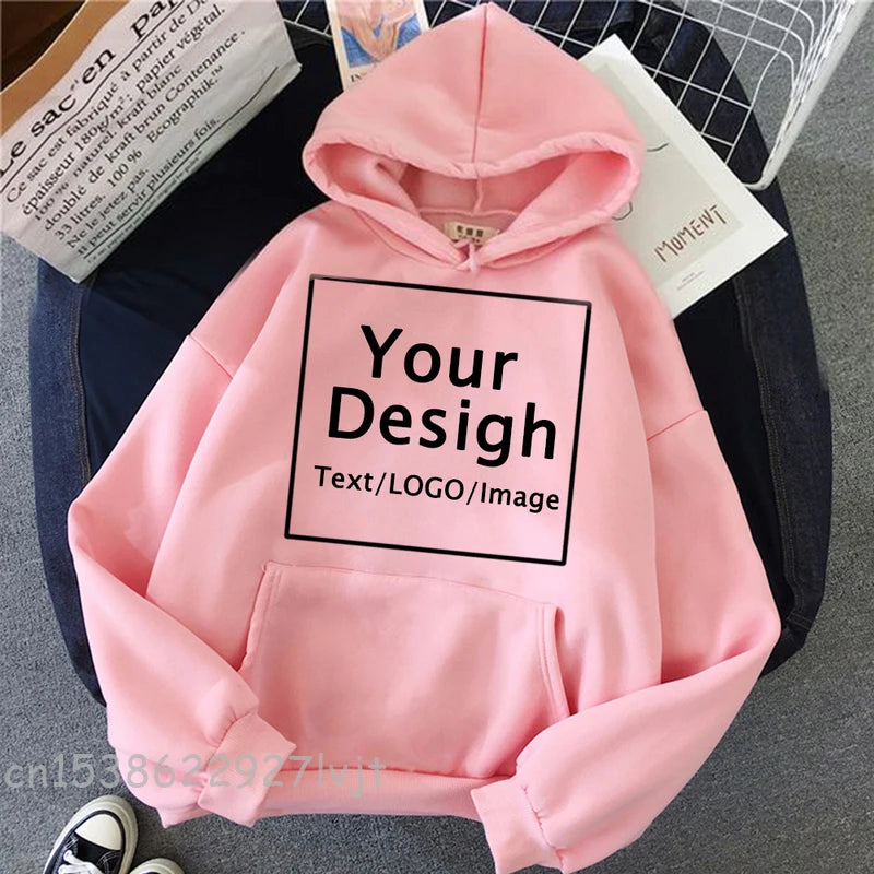 Custom Print Hoodies- Text, Logo & Pics

