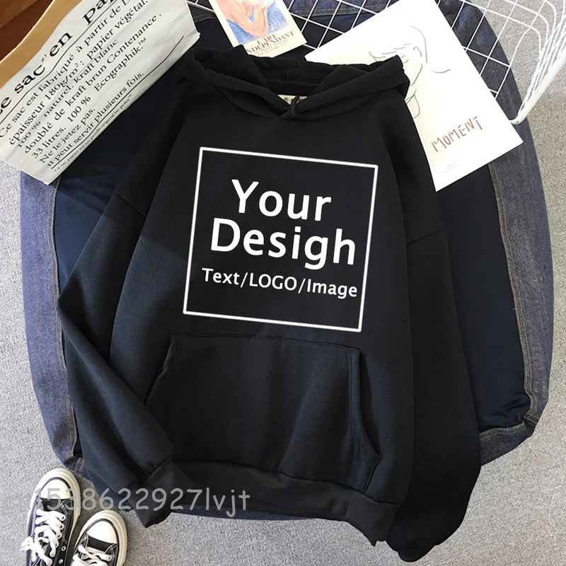 Custom Print Hoodies- Text, Logo & Pics
