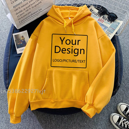 Custom Print Hoodies- Text, Logo & Pics
