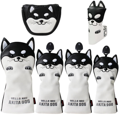 Cute Akita PU  Headcover Set-