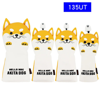 Cute Akita PU  Headcover Set-