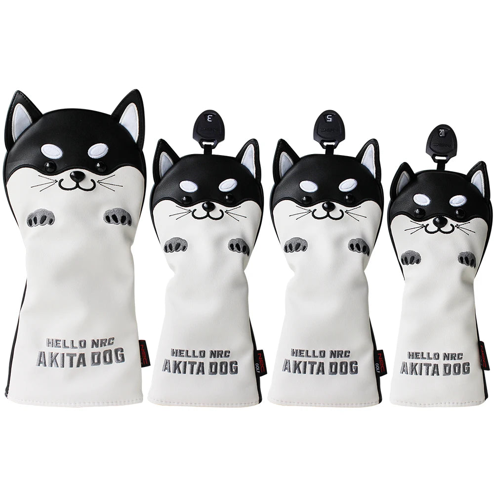 Cute Akita PU  Headcover Set-