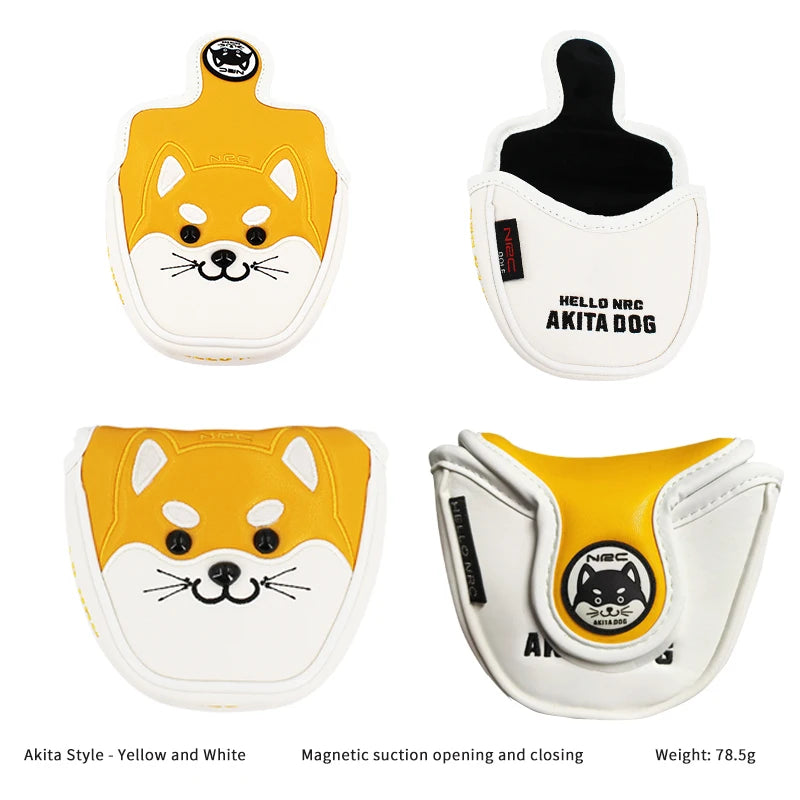Cute Akita PU  Headcover Set-