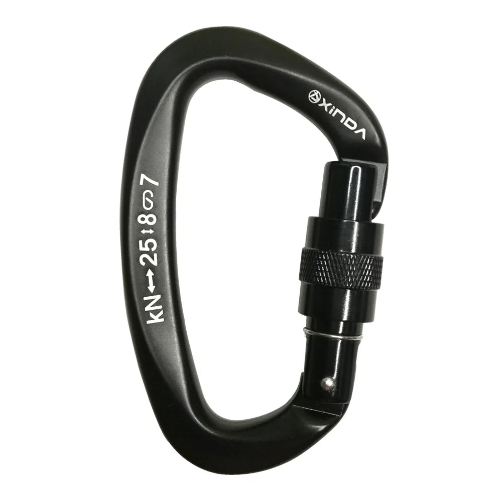 Mountaineering D Shaped Master Screw Lock - Climbing Carabiner