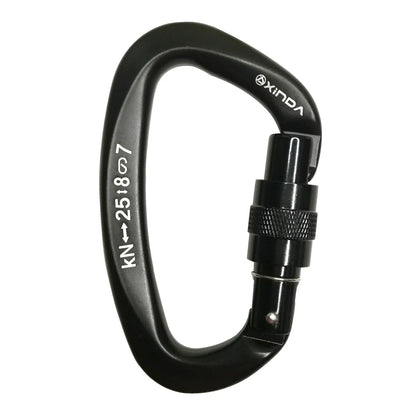 Mountaineering D Shaped Master Screw Lock - Climbing Carabiner