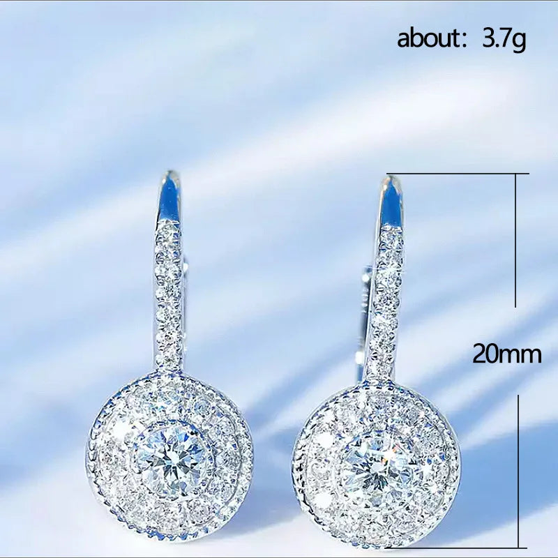 Dangle Earrings for Women with Dazzling Silver Color