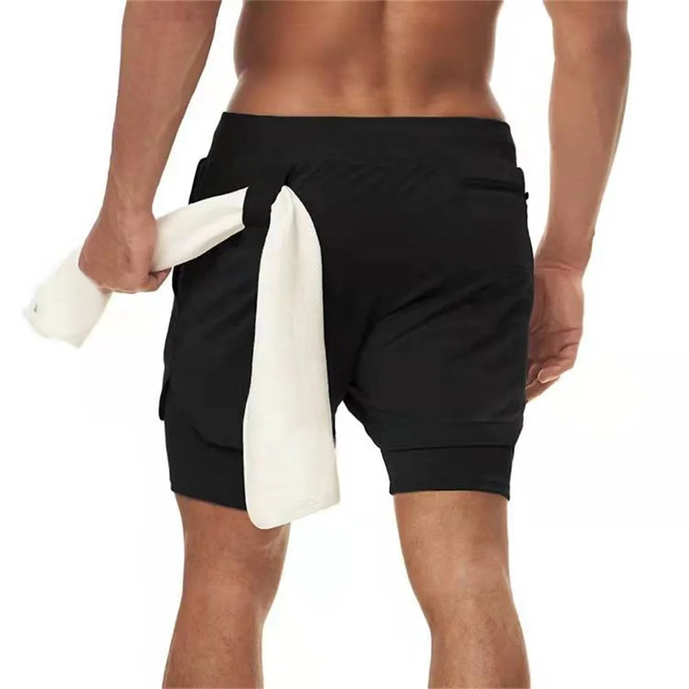 Double-Deck Quick Dry Running Shorts for Men