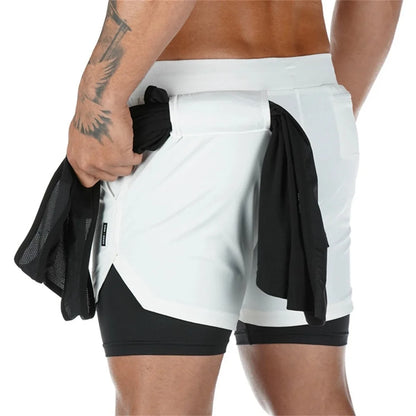 Double-Deck Quick Dry Running Shorts for Men