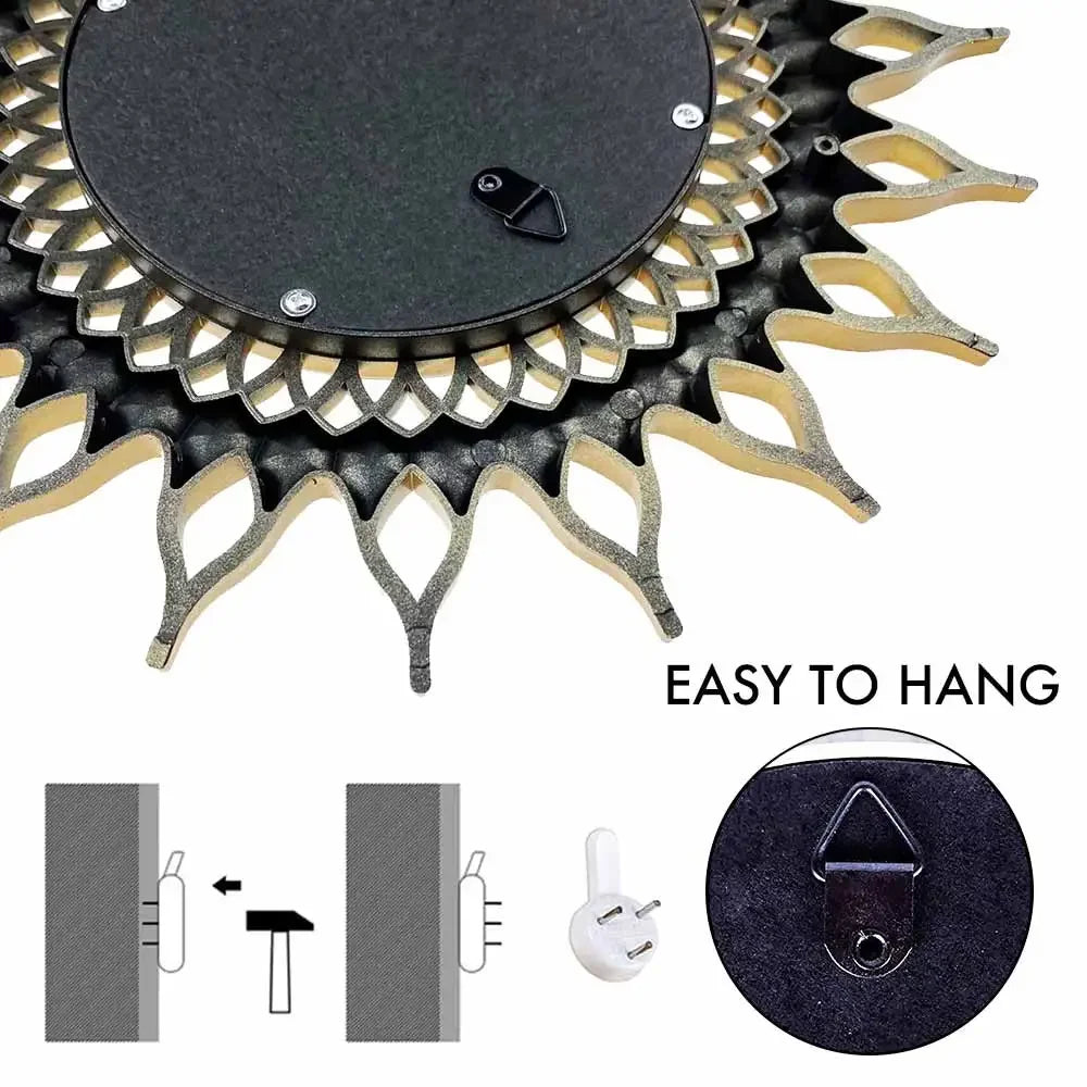 Decorative Wall Mounted Vintage Sunburst Mirror