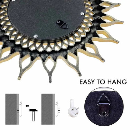 Decorative Wall Mounted Vintage Sunburst Mirror