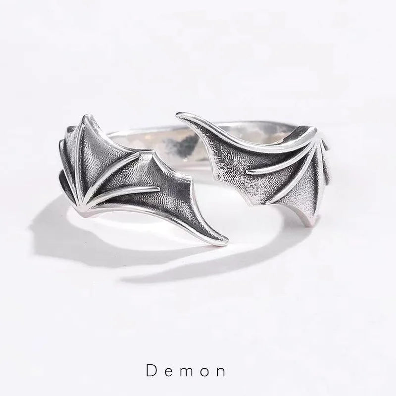 Gothic Demon  Angel Wings Ring