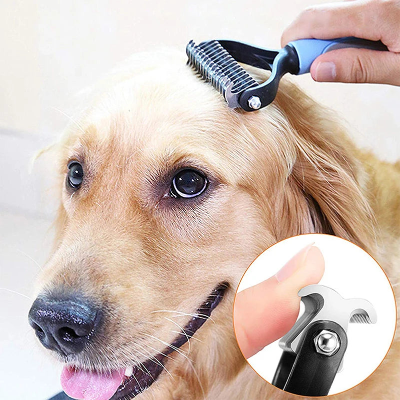 Deshedding Tangled Fur Cutting Groomi Dog Brush