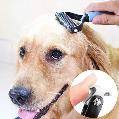 Deshedding Tangled Fur Cutting Groomi Dog Brush