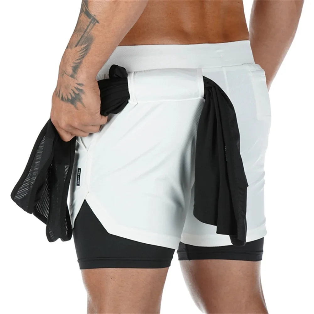 Double-Deck Quick Dry Running Shorts for Men