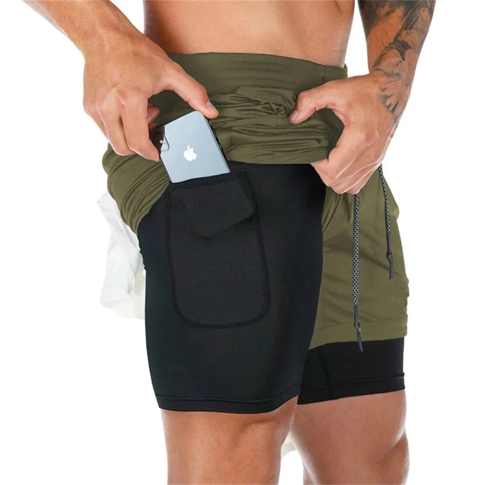 Double-Deck Quick Dry Running Shorts for Men