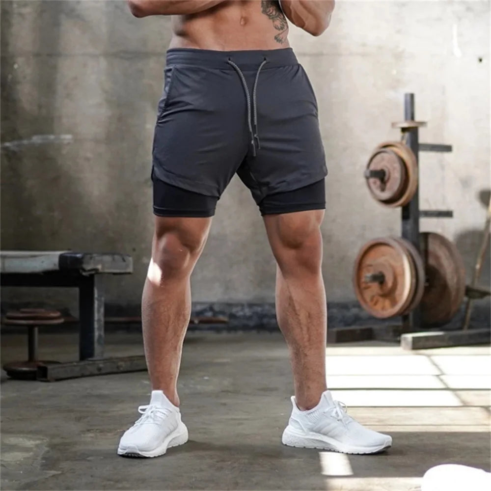Double-Deck Quick Dry Running Shorts for Men