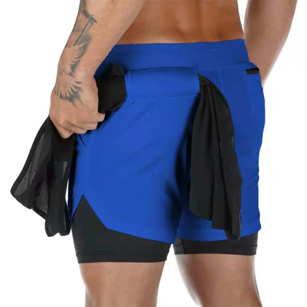 Double-Deck Quick Dry Running Shorts for Men